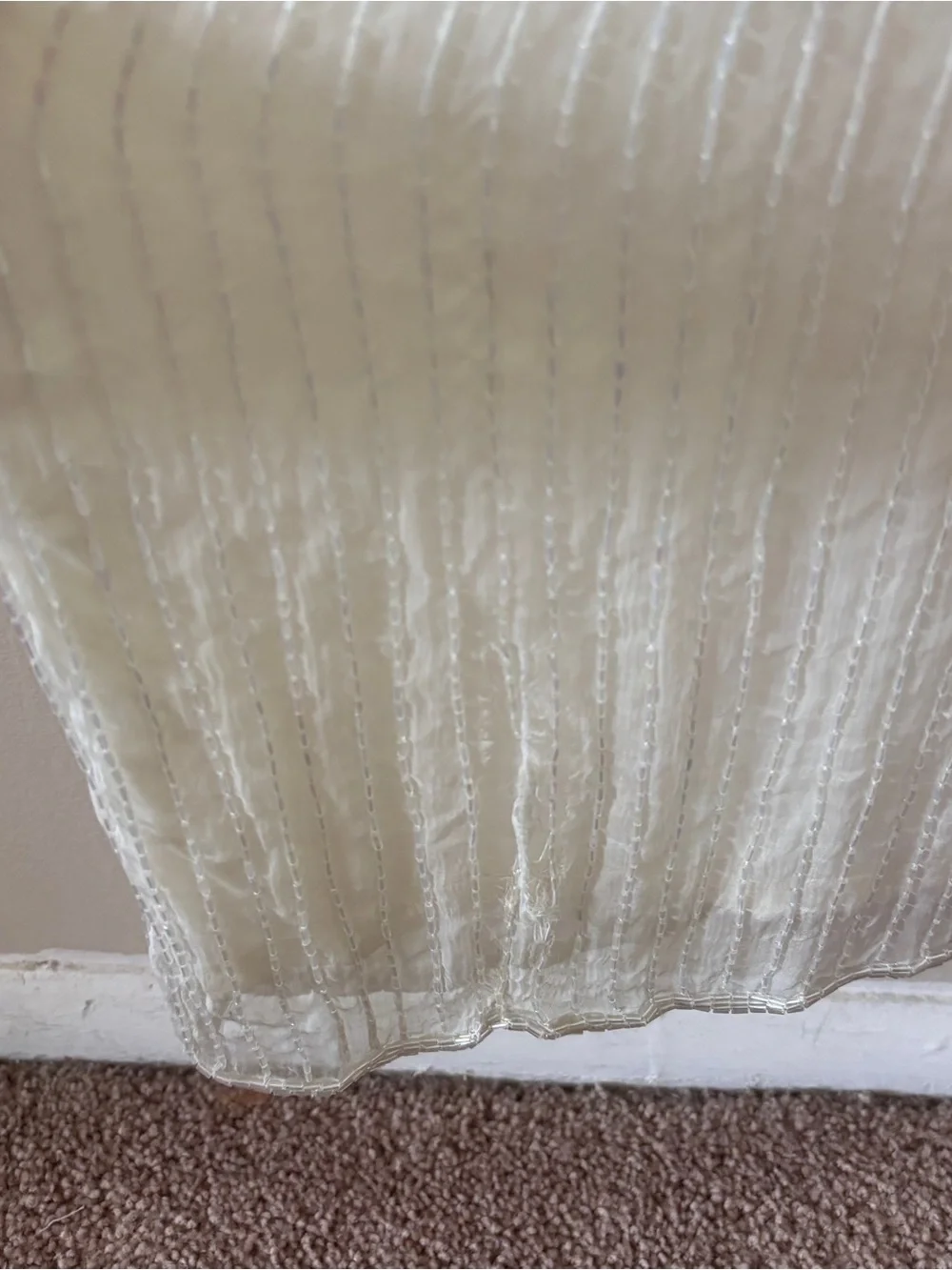 Vintage Ivory Beaded & Sequin Formal Dress - Picture 13 of 13